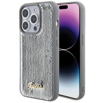 Guess GUHCP15XPSFDGSS iPhone 15 Pro Max 6.7&quot; ezüst keménytok Sequin Script Metal kép