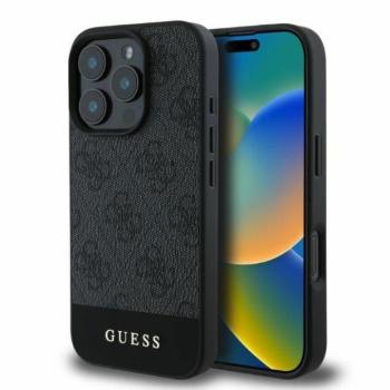 Guess GUHCP16LG4GLGR 4G Bottom Stripe keménytok iPhone 16 Pro - szürke kép
