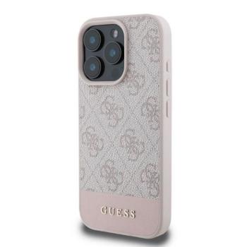 Guess GUHCP16LG4GLPI 4G PU Bottom Stripe tok iPhone 16 Pro - rózsaszín kép