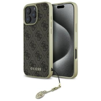 Guess GUHCP16LGF4GBR 4G Charms Collection keménytok iPhone 16 Pro - barna kép