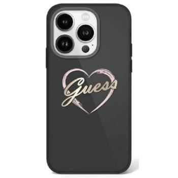 Guess GUHCP16LHCHGSPK IML Heart keménytok iPhone 16 Pro - fekete kép