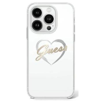 Guess GUHCP16LHCHGSPT IML Heart keménytok iPhone 16 Pro - átlátszó kép