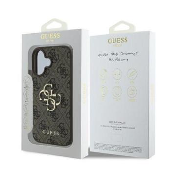 Guess GUHCP16M4GMGBR 4G PU Big Logo tok iPhone 16 Plus - barna kép