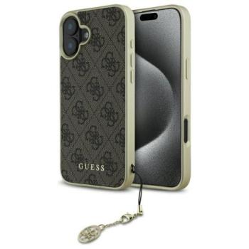 Guess GUHCP16MGF4GBR 4G Charms Collection keménytok iPhone 16 Plus - barna kép