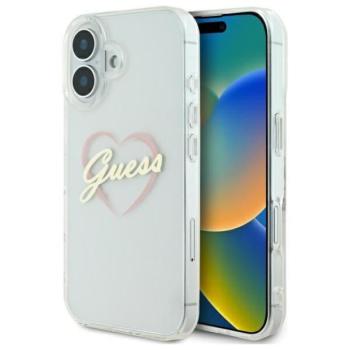 Guess GUHCP16MHCHGSPT IML Heart keménytok iPhone 16 plus - átlátszó kép