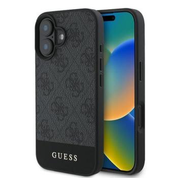 Guess GUHCP16SG4GLGR 4G Bottom Stripe keménytok iPhone 16 - szürke kép