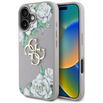 Guess GUHCP16SPGROP4MU Grained Roses Big 4G Logo tok iPhone 16 - fáradt lila kép