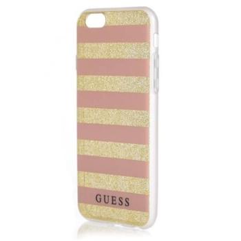 Guess GUHCP6STGPI iPhone 6/6S rózsaszín keménytok Ethnic Chic Stripes 3D kép
