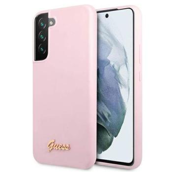 Guess GUHCS22MLSLMGLA S22+ S906 levendula szilikon Script Metal Logo keménytok kép