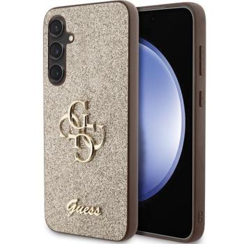 Guess GUHCS23FEHG4SGD S23 FE S711 arany keménytok Glitter Script Big 4G kép