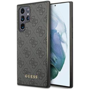 Guess GUHCS23LG4GFGR S23 Ultra S918 szürke 4G fém arany logós keménytok kép