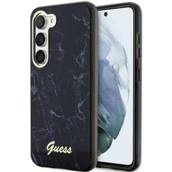 Guess GUHCS23MPCUMAK Samsung Galaxy S23 +S916 fekete keménytok Márvány kép