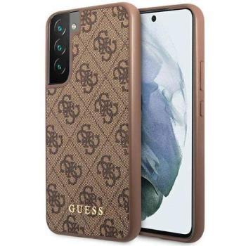 Guess GUHCS23SG4GFBR S23 S911 barna 4G fém arany logós keménytok kép