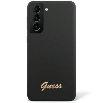 Guess GUHCS23SSLSMK S23 S911 fekete szilikon vintage arany logós keménytok kép