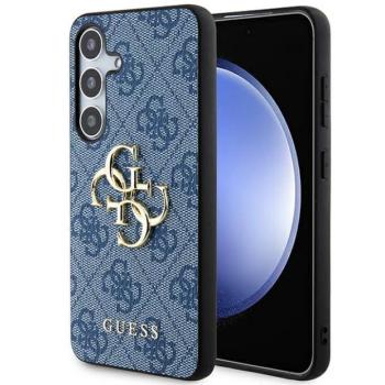 Guess GUHCS24M4GMGBL S24+ S926 kék keménytok 4G nagy fém logó kép