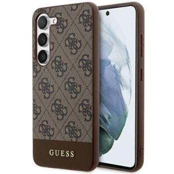 Guess GUHCS24MG4GLBR S24+ S926 barna keménytok 4G Stripe kollekció kép
