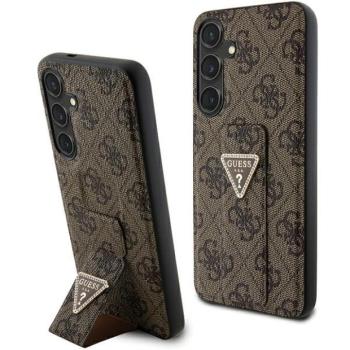 Guess GUHCS24SPGS4TDW S24 S921 barna keménytok Grip Stand 4G Triangle Strass kép
