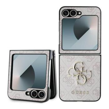 Guess GUHCZF64GMGPI Leather 4G Metal Logo tok Samsung Galaxy Z Flip6 F741 - rózsaszín kép