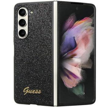 Guess GUHCZFD5HGGSHK F946 Z Fold5 fekete keménytok Glitter Script kép