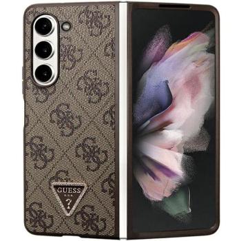 Guess GUHCZFD5P4TDPW F946 Z Fold5 barna keménytok bőr 4G háromszög Strass kép