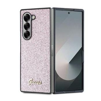 Guess GUHCZFD6HGGSHP 4G Glitter Script keménytok Samsung Galaxy Z Fold6 F956 - rózsaszín kép