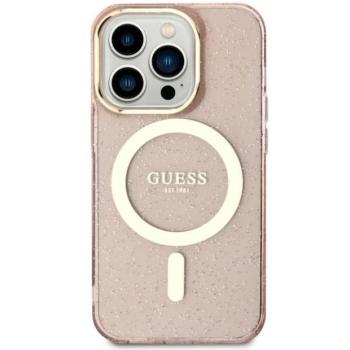 Guess GUHMN61HCMCGP iPhone 11 6.1&quot; rózsaszín keménytok Glitter Gold MagSafe kép