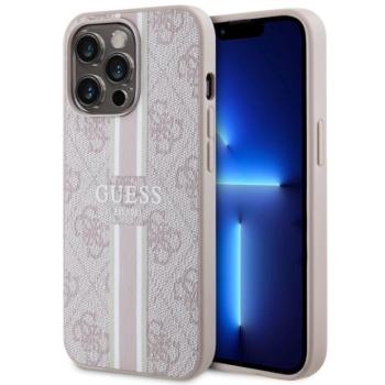 Guess GUHMP13LP4RPSP iPhone 13 Pro / 13 6,1&quot; rózsaszín keménytok 4G nyomtatott csíkok MagSafe kép