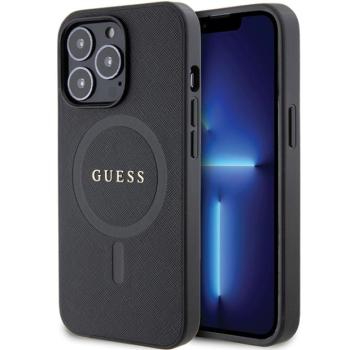 Guess GUHMP13LPSAHMCK iPhone 13 Pro / 13 6.1&quot; fekete keménytok Saffiano MagSafe kép