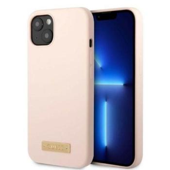 Guess GUHMP13MSBPLP iPhone 13 6.1&quot; rózsaszín keménytok Silicone Logo Plate MagSafe kép