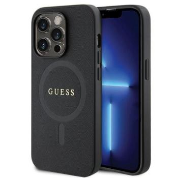 Guess GUHMP14LPSAHMCK iPhone 14 Pro 6.1&quot; fekete keménytok Saffiano MagSafe Saffiano kép