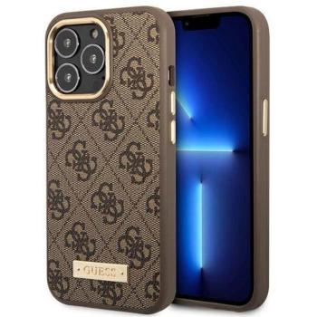 Guess GUHMP14LU4GPRW iPhone 14 Pro 6,1&quot; barna 4G Logo Plate MagSafe keménytok kép
