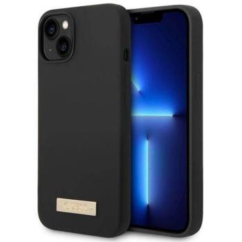 Guess GUHMP14MSBPLK iPhone 14 Plus / 15 Plus 6.7&quot; fekete keménytok Szilikon logós lemez MagSafe kép