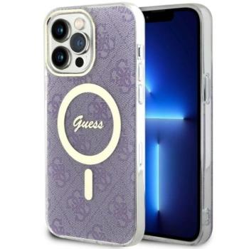 Guess GUHMP14XH4STU iPhone 14 Pro Max 6.7&quot; lila keménytok 4G MagSafe kép