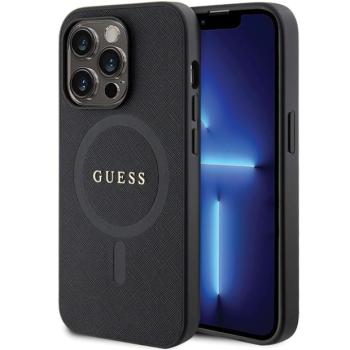 Guess GUHMP14XPSAHMCK iPhone 14 Pro Max 6.7&quot; fekete/arany keménytok Saffiano MagSafe iPhone 14 Pro Max 6.7&quot; keménytok kép