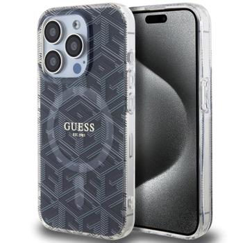 Guess GUHMP15LHGGCUSTGK iPhone 15 Pro 6.1&quot; fekete keménytok IML GCube MagSafe IML GCube kép