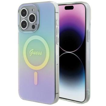 Guess GUHMP15LHITSQ iPhone 15 Pro 6.1&quot; türkizkék/türkiz keménytok IML Irizáló MagSafe kép