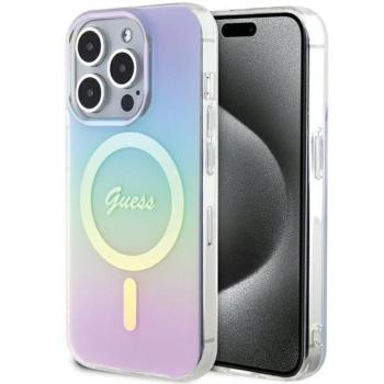 Guess GUHMP15LHITSU iPhone 15 Pro 6.1&quot; lila keménytok IML Iridescent MagSafe kép