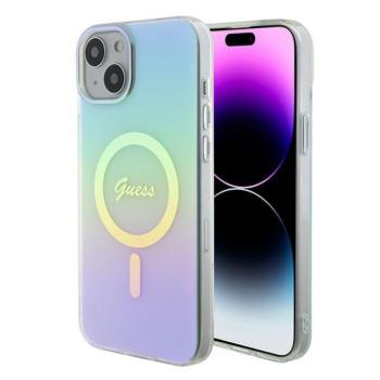Guess GUHMP15MHITSQ iPhone 15 Plus 6.7&quot; türkizkék keménytok IML Irizáló MagSafe IML Iridescent kép