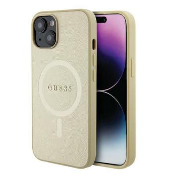 Guess GUHMP15MPSAHMCB iPhone 15 Plus / 14 Plus 6.7&quot; arany keménytok Saffiano MagSafe Saffiano MagSafe kép