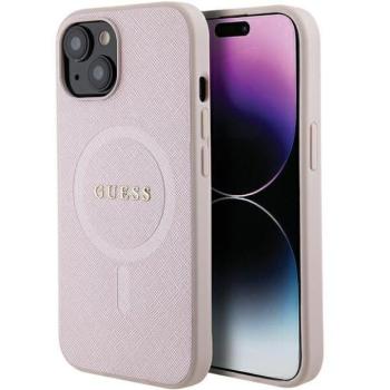 Guess GUHMP15MPSAHMCP iPhone 15 Plus 6.7&quot; rózsaszín keménytok Saffiano MagSafe kép