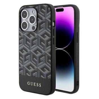 Guess GUHMP15XHGCFFSEK iPhone 15 Pro Max 6.7&quot; fekete keménytok GCube csíkos MagSafe kép