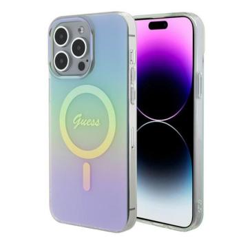 Guess GUHMP15XHITSQ iPhone 15 Pro Max türkizkék keménytok IML Irizáló MagSafe kép
