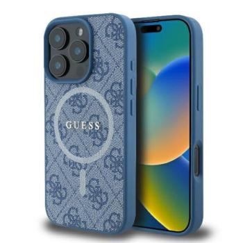 Guess GUHMP16LG4GFRB 4G Ring Classic Logo MagSafe keménytok iPhone 16 Pro - kék kép