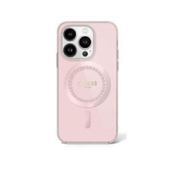 Guess GUHMP16LPFTDTEP IML Rhinestones MagSafe keménytok iPhone 16 Pro - rózsaszín kép