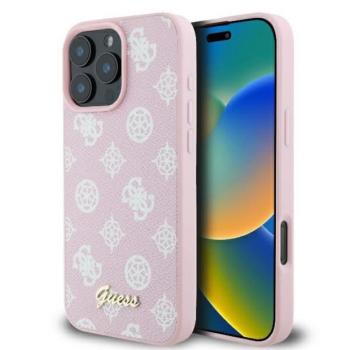 Guess GUHMP16LPGPYSP Peony Script Logo MagSafe keménytok iPhone 16 Pro - rózsaszín kép