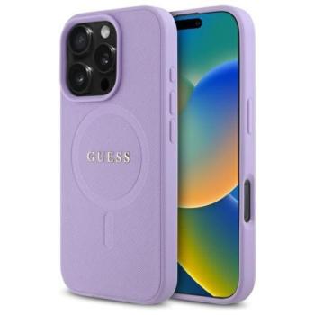 Guess GUHMP16LPSAHMCU Saffiano MagSafe-kompatibilis keménytok iPhone 16 Pro - lila kép