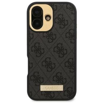 Guess GUHMP16LU4GPRK 4G Logo Plate MagSafe keménytok iPhone 16 Pro - fekete kép