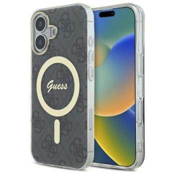 Guess GUHMP16MH4STK IML 4G MagSafe-kompatibilis keménytok iPhone 16 Plus - fekete kép