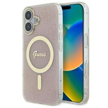 Guess GUHMP16MH4STP IML 4G MagSafe-kompatibilis keménytok iPhone 16 Plus - rózsaszín kép