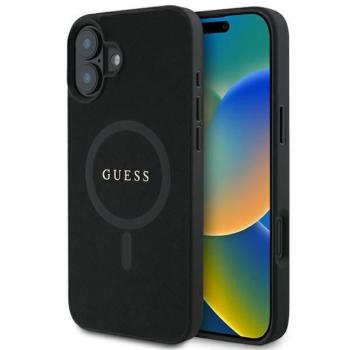 Guess GUHMP16MPSAHMCK Saffiano Classic Logo MagSafe keménytok iPhone 16 Plus - fekete kép